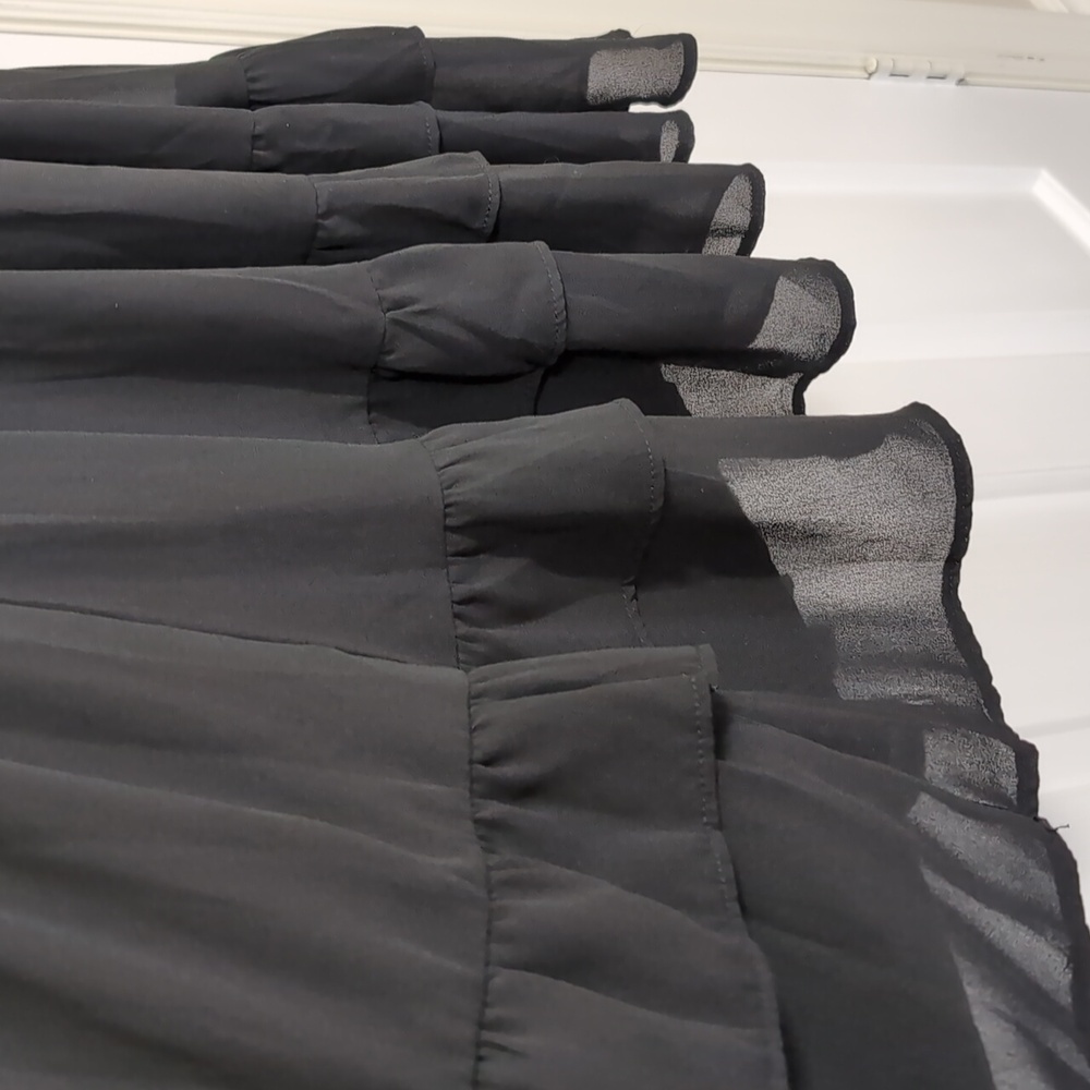 Abercrombie And Fitch Black Ruffle Mini Dress NEW Size MT - Picture 5 of 13